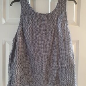 C&C California Blue and White Checkered Tank Top